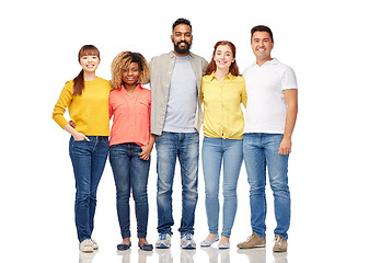 Image showing international group of happy smiling people