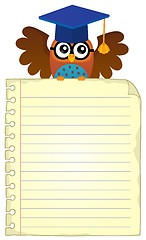 Image showing Notebook page with school owl theme 1