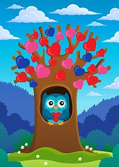 Image showing Valentine tree theme image 2