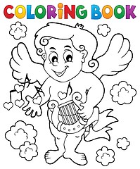 Image showing Coloring book with Cupid 7