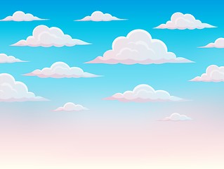 Image showing Pink sky theme background 1