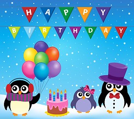 Image showing Party penguin theme image 8