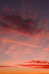 Image showing Afterglow evening sunset