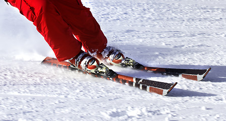 Image showing Ski finish in downhill