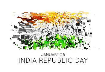 Image showing Indian Republic Day vector background with flag