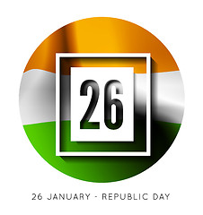 Image showing Indian Republic Day vector background with flag