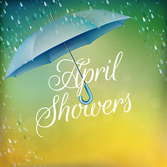 Image showing Umbrella in the rain. EPS 10