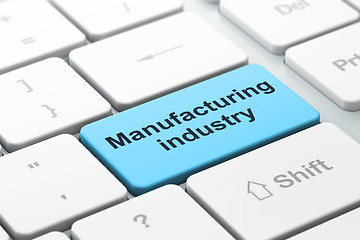 Image showing Manufacuring concept: Manufacturing Industry on computer keyboard background