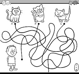 Image showing path maze activity for coloring