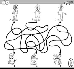 Image showing path maze coloring page