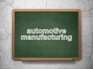 Image showing Industry concept: Automotive Manufacturing on chalkboard background