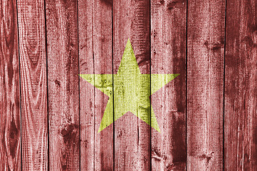 Image showing Textured flag of Vietnam