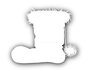 Image showing Santa Claus boots on white