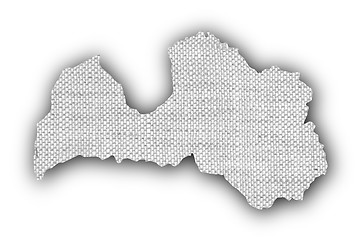 Image showing Textured map of Latvia,