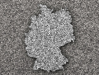 Image showing Textured map of Germany,