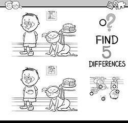 Image showing differences activity coloring page