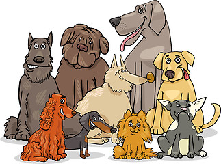 Image showing purebred dog characters group