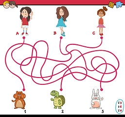 Image showing path maze cartoon