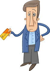 Image showing man with credit card cartoon