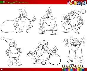 Image showing santa set coloring book