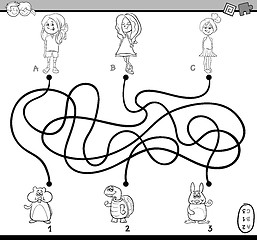 Image showing path maze coloring book