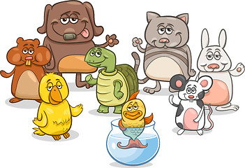 Image showing cartoon pet characters group