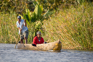 Image showing Life in madagascar countryside on river