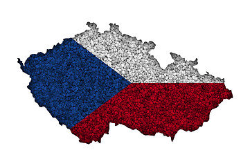 Image showing Textured map of Czech Republic,