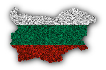 Image showing Textured map of Bulgaria,