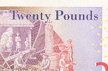 Image showing Pound currency background - 20 Pounds