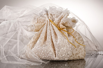 Image showing Bag For Gift On A Glass