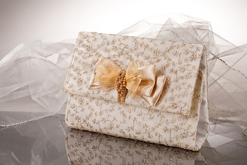 Image showing Bag For Gift On A Glass