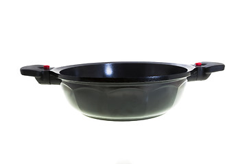 Image showing black frying pan on white