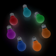 Image showing lamps. 3D illustration