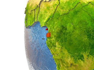 Image showing Equatorial Guinea on globe