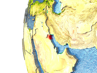 Image showing Peru on globe