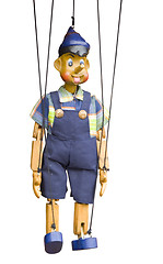 Image showing isolated wooden puppet