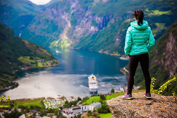 Image showing Geiranger fjord, Norway.