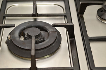 Image showing Close up image of the gas stove