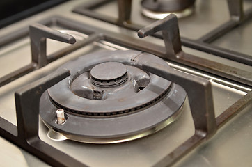 Image showing Close up image of the gas stove