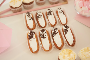 Image showing Dessert table for a wedding party