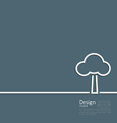 Image showing Tree standing alone symbol, logo template corporate style layout