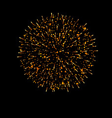 Image showing Explosion fireworks powerful bright space dust