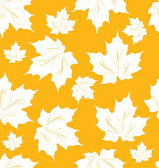 Image showing Seamless Pattern of Maple Leaves