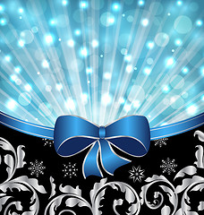 Image showing Christmas ornamental background, glowing design