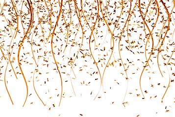 Image showing falling orange confetti