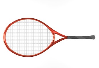 Image showing red tennis racket