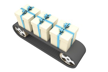 Image showing conveyer belt and gifts