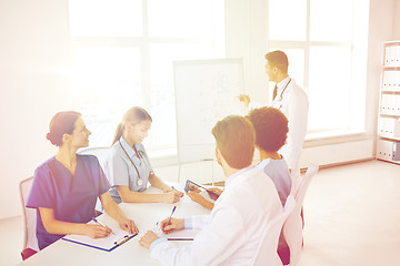 Image showing group of doctors on presentation at hospital