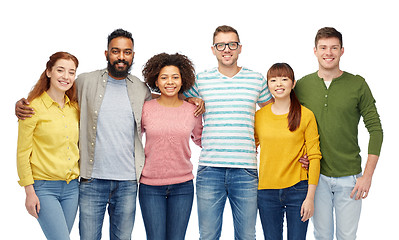 Image showing international group of happy smiling people